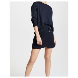 Tibi "Mica" Crepe Mini Skirt | Size 2 | 'S' Buttons